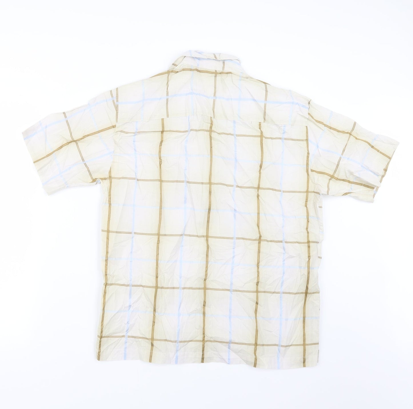 Linea Mens Blue Check   Button-Up Size S