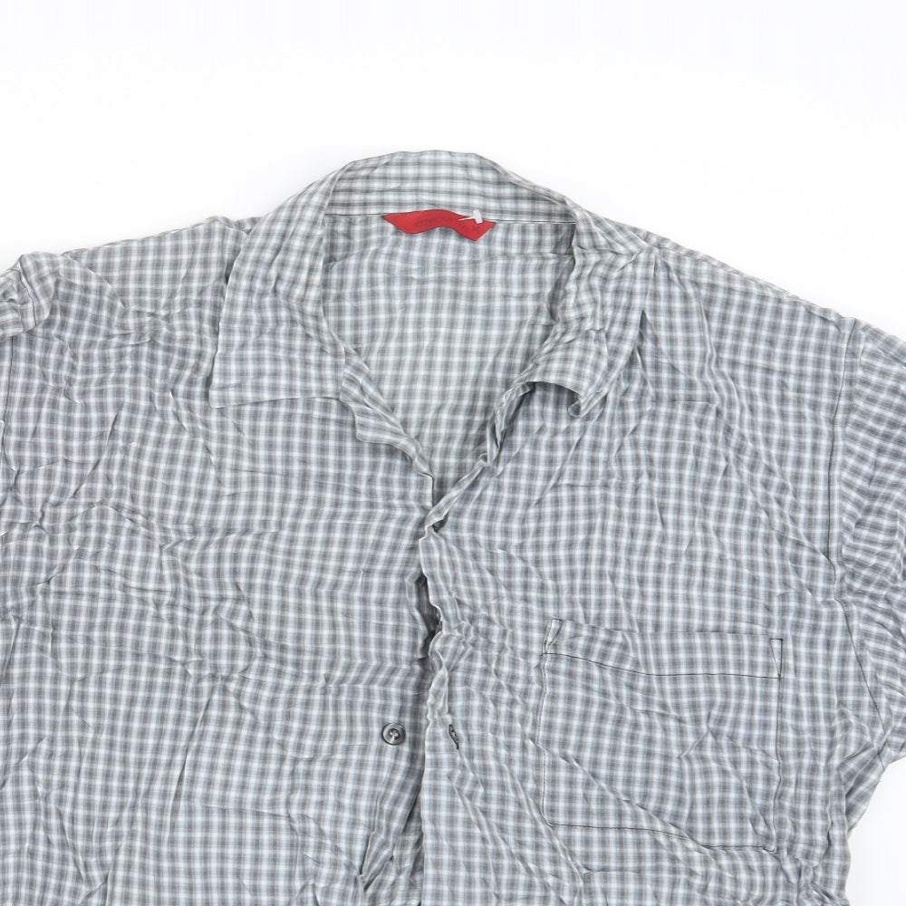Preworn Mens Grey Camouflage   Button-Up Size M