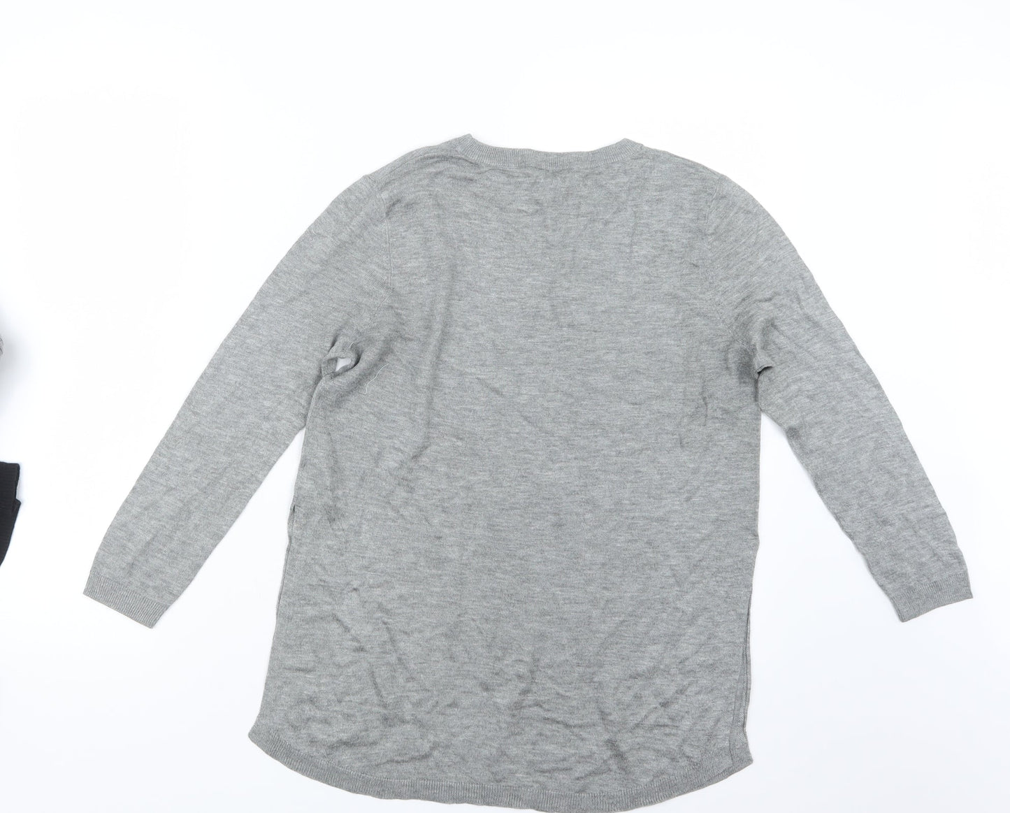 Warehouse Womens Grey  Knit Pullover Jumper Size 12