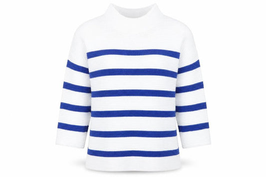 Tu Womens White Striped Knit Pullover Jumper Size 10