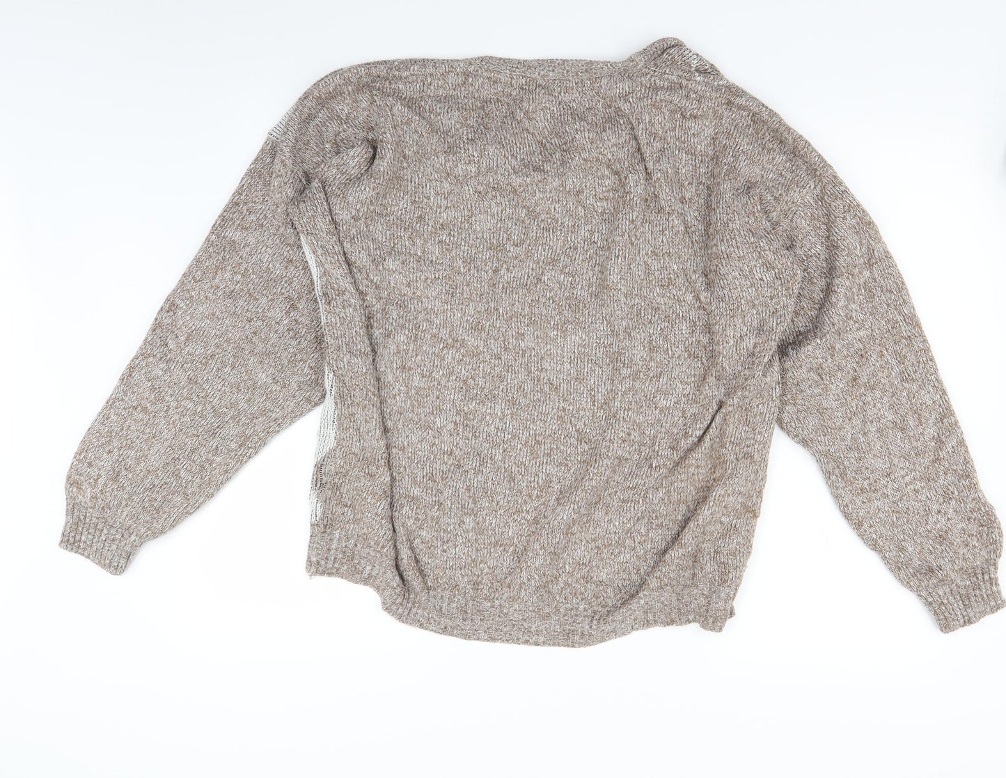 New Era Womens Brown Argyle/Diamond Knit Pullover Jumper Size L