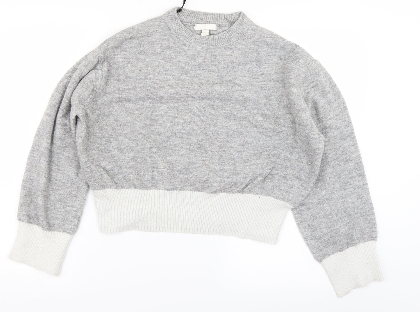 H&M Womens Grey  Knit Pullover Jumper Size XS  - Cropped