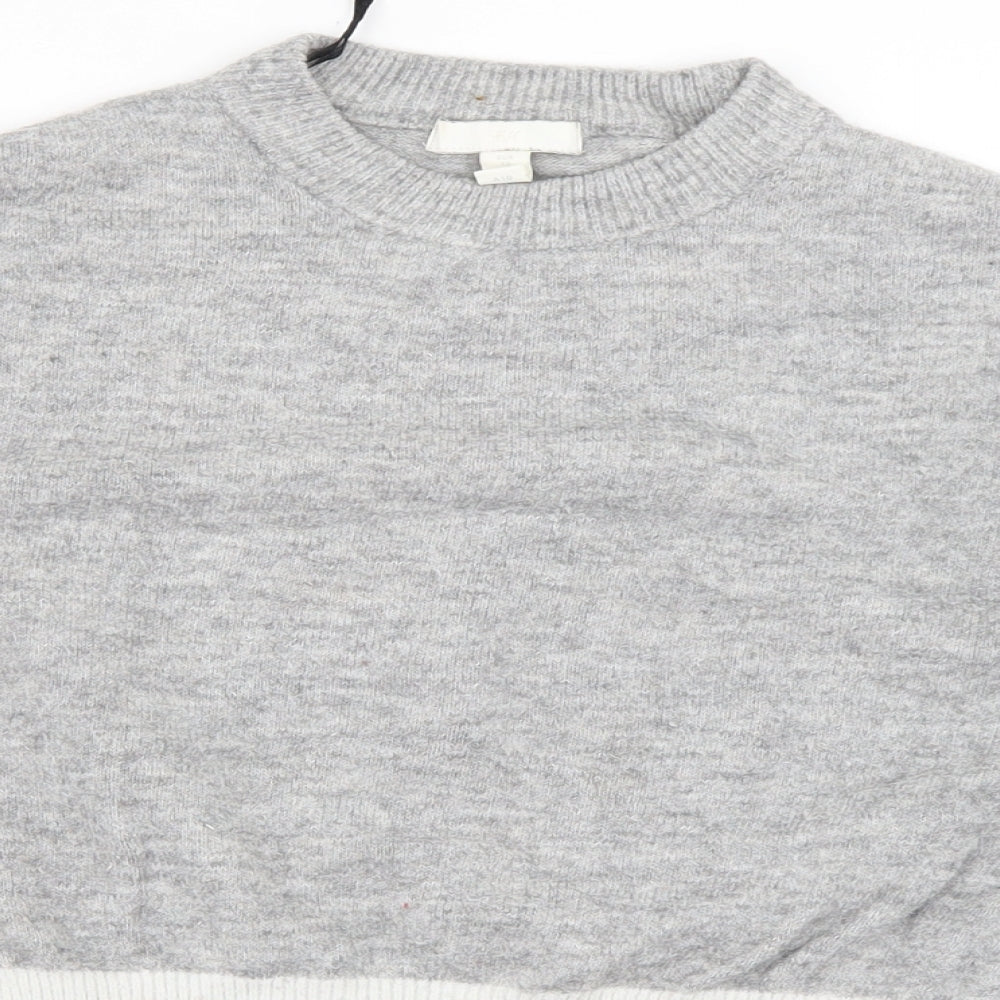 H&M Womens Grey  Knit Pullover Jumper Size XS  - Cropped