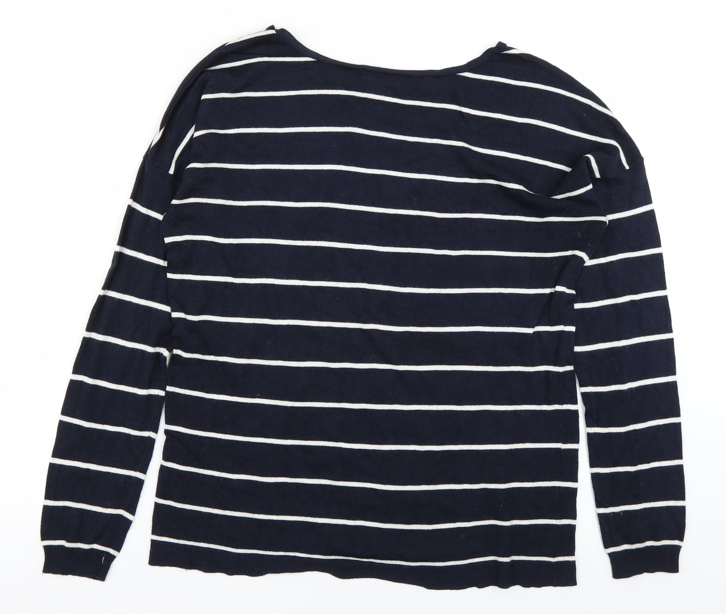 Atmosphere Womens Blue Striped Knit Pullover Jumper Size 14