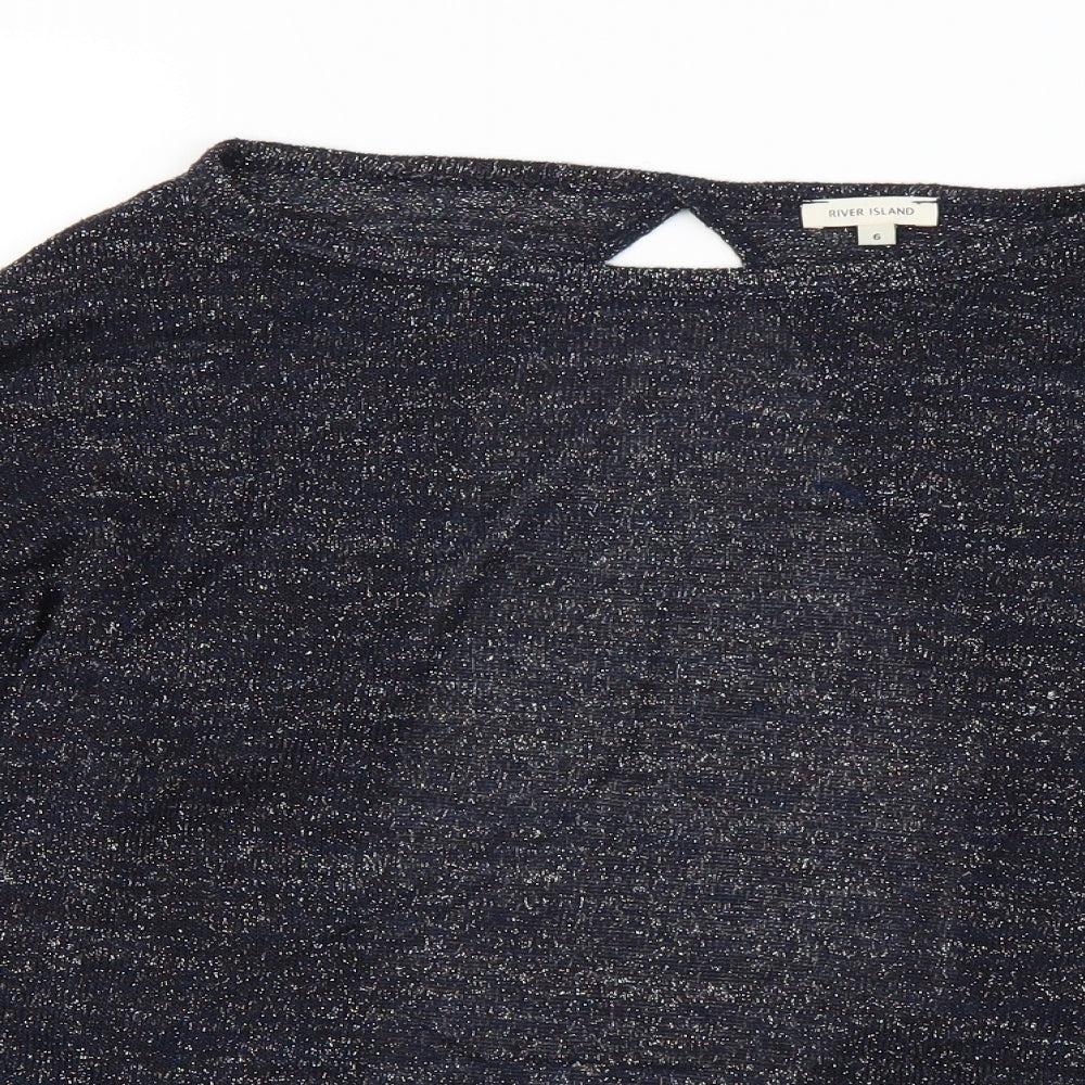 River Island Womens Blue   Basic T-Shirt Size 6