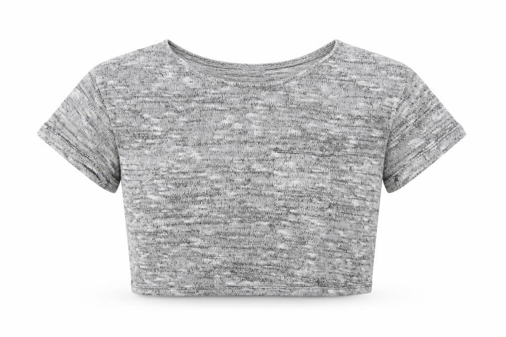 Only Womens Grey   Cropped T-Shirt Size S