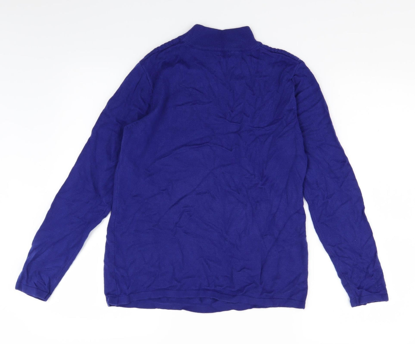 Bm Colelction Womens Blue  Knit Pullover Jumper Size S