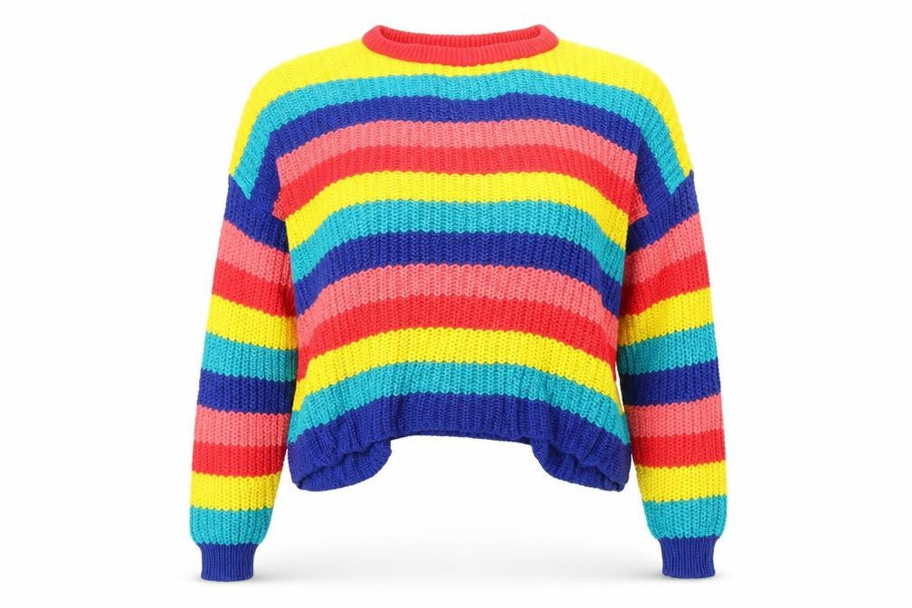 Only Womens Blue Striped Knit Pullover Jumper Size XS