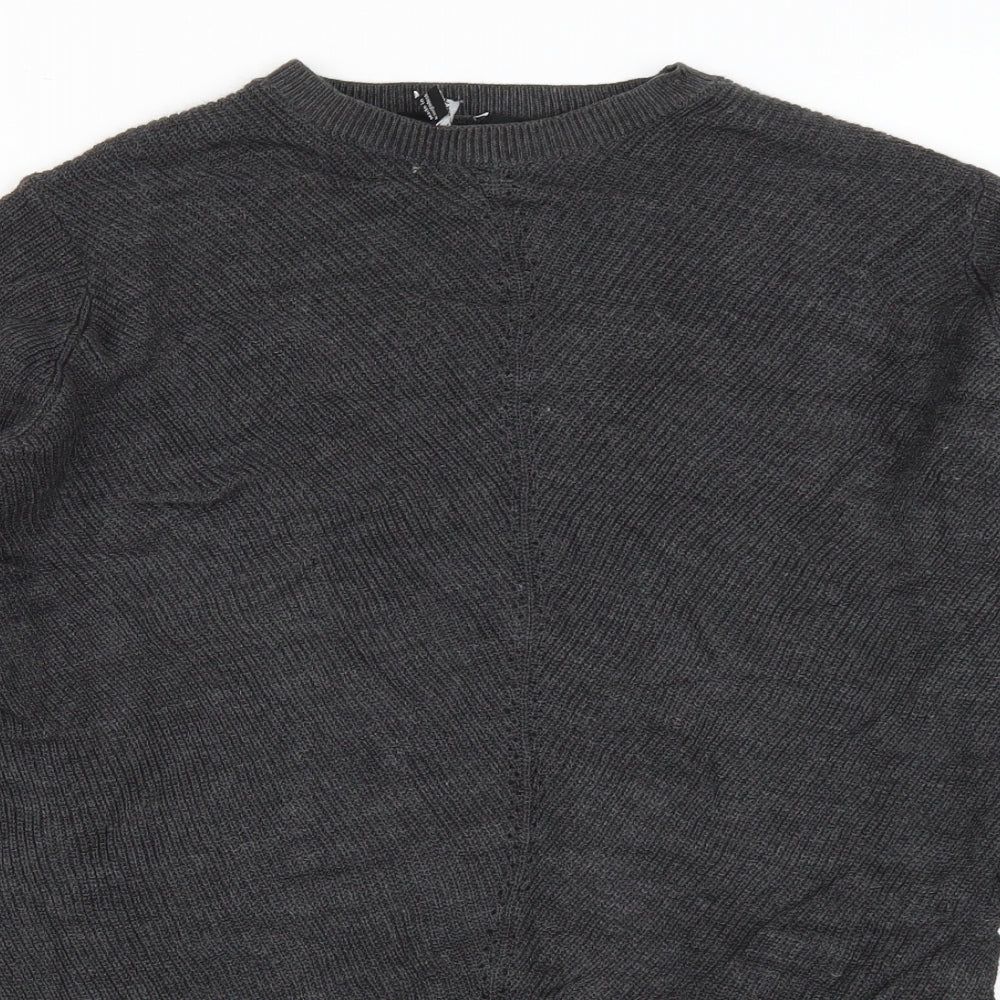 Dorothy Perkins Womens Grey  Knit Pullover Jumper Size 8