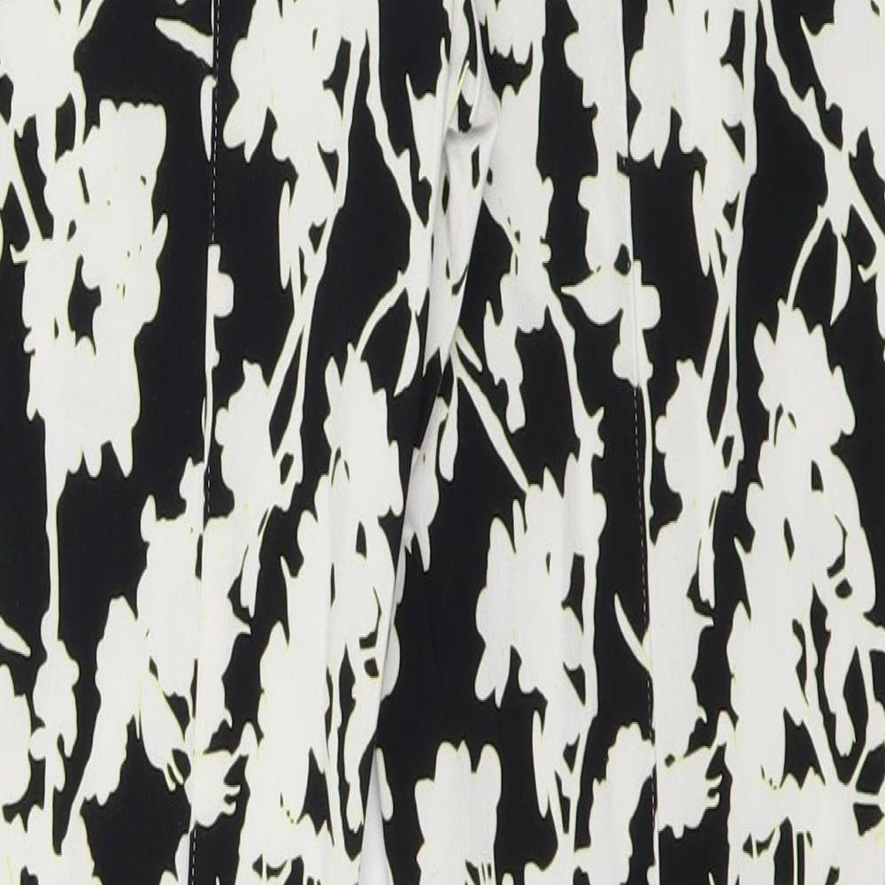 Atmosphere Womens Black Floral  Trousers  Size 10 L27 in