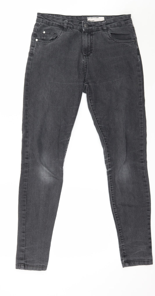 Very Girls Grey  Denim Skinny Jeans Size 14 Years