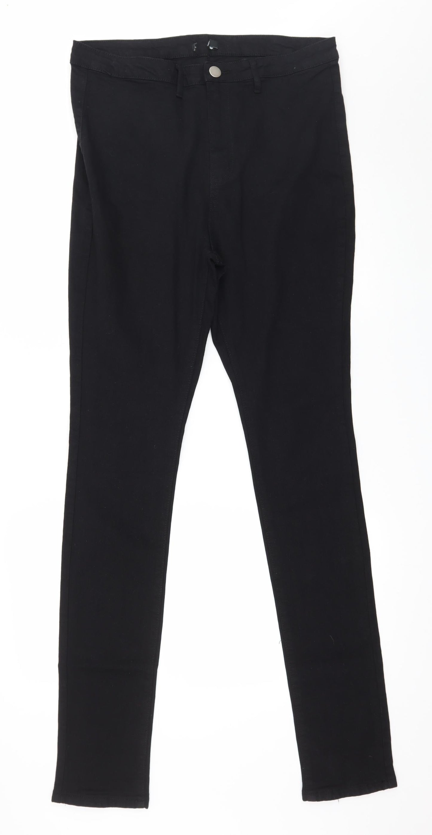 Preworn Womens Black  Denim Skinny Jeans Size 36 in L35 in