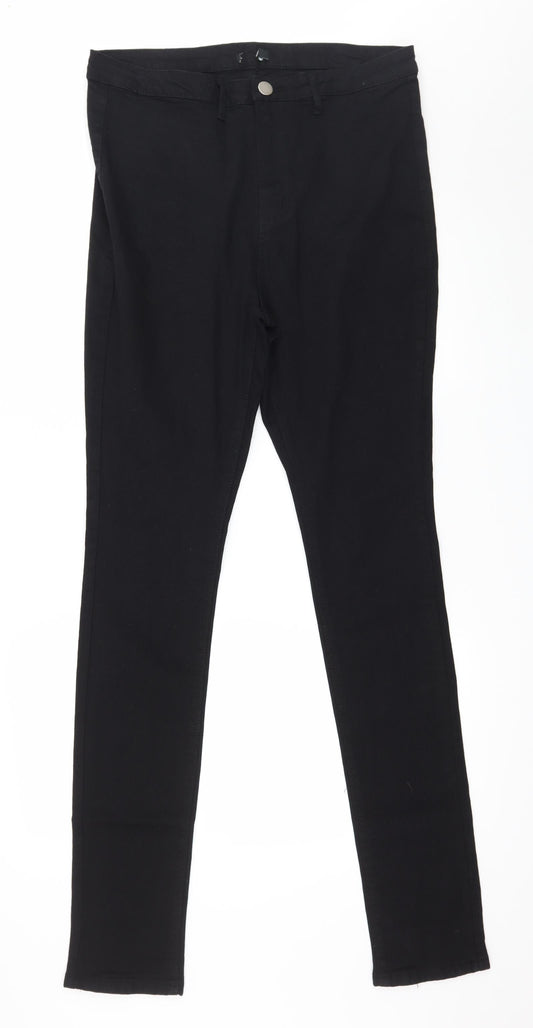 Preworn Womens Black  Denim Skinny Jeans Size 36 in L35 in