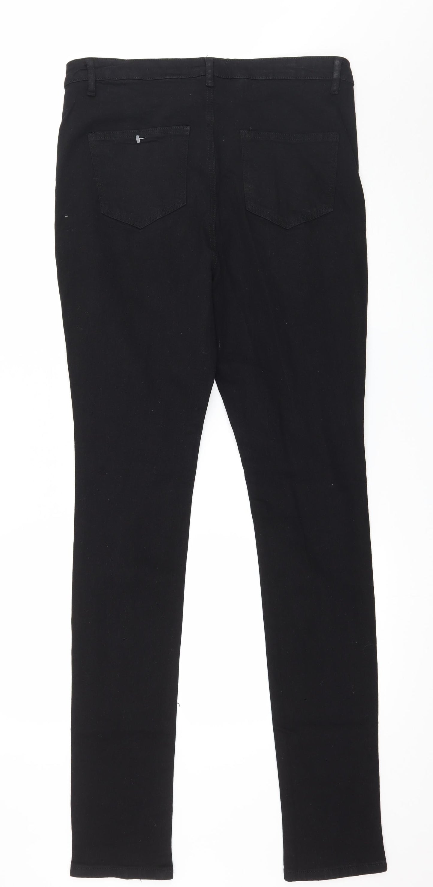 Preworn Womens Black  Denim Skinny Jeans Size 36 in L35 in