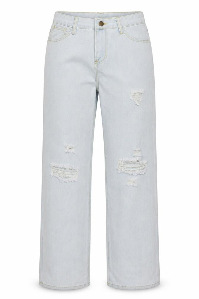 Preworn Womens Blue  Denim Wide-Leg Jeans Size 32 in L30 in