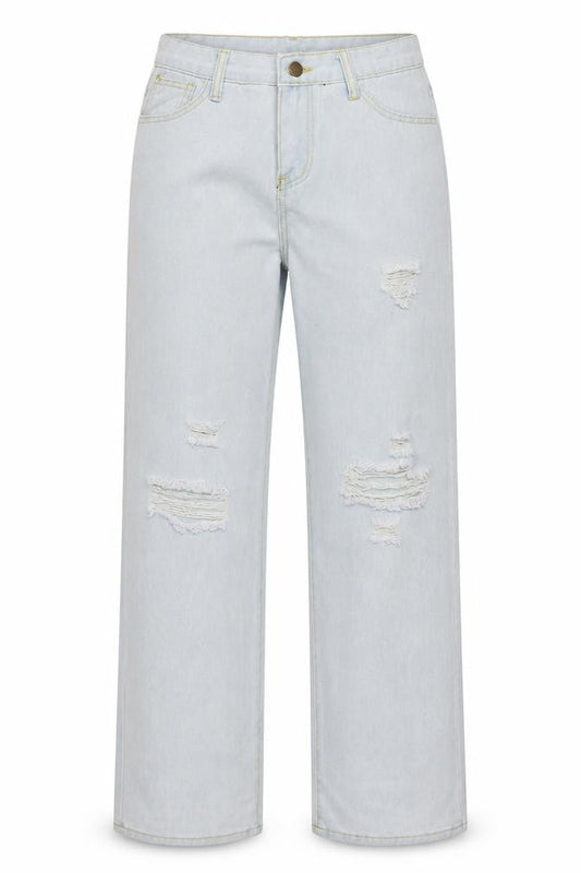 Preworn Womens Blue  Denim Wide-Leg Jeans Size 32 in L30 in