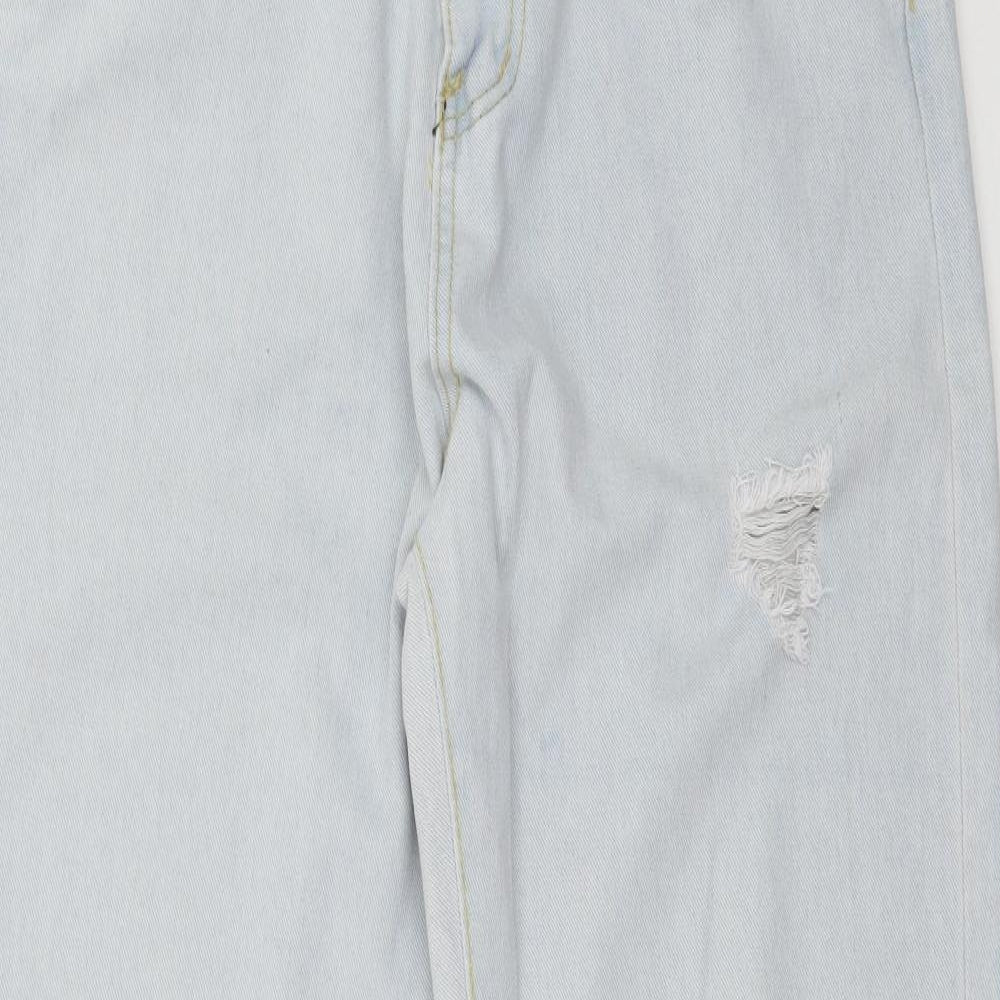 Preworn Womens Blue  Denim Wide-Leg Jeans Size 32 in L30 in