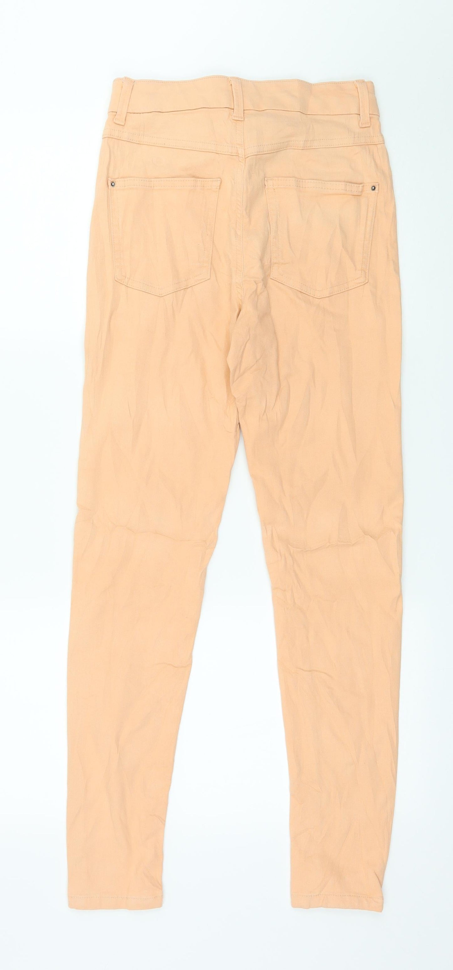 Marks and Spencer Womens Orange  Denim Skinny Jeans Size 8 L28 in