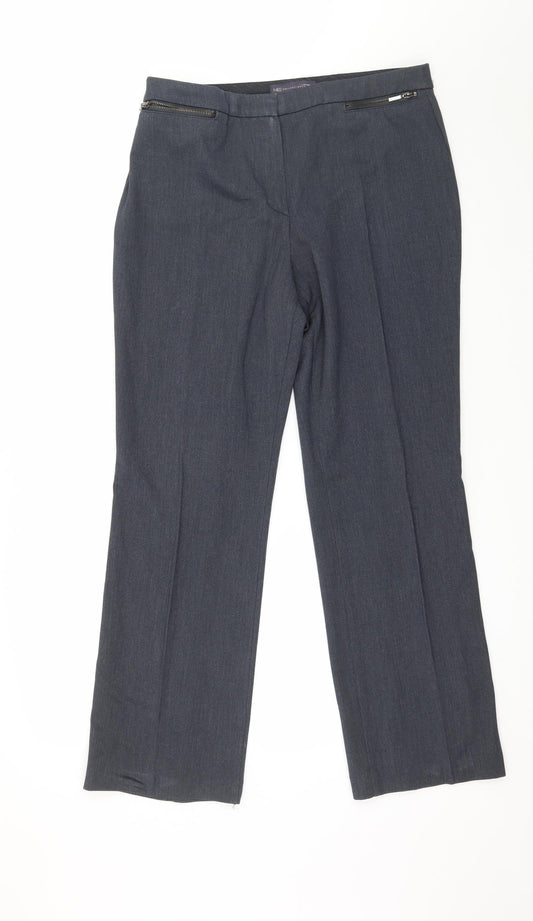 Marks and Spencer Womens Blue   Trousers  Size 12 L28 in