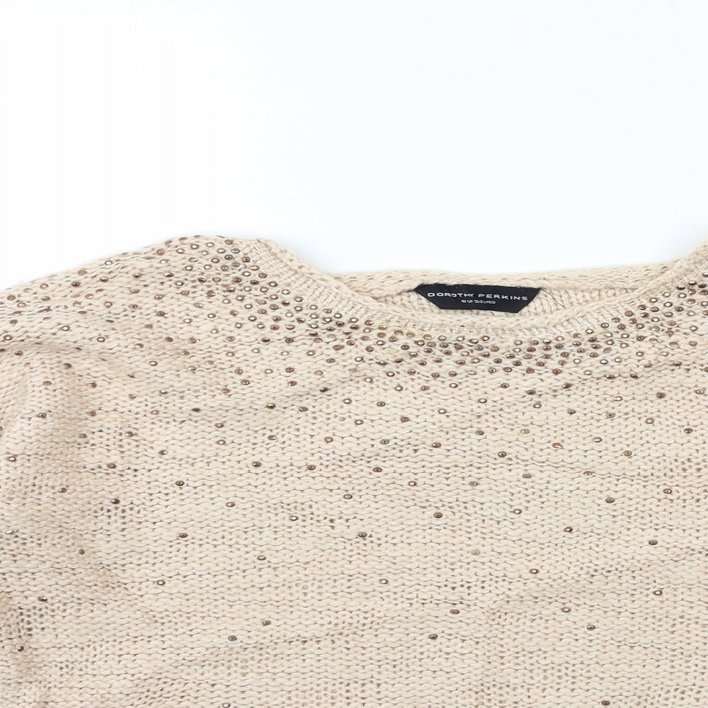 Dorothy Perkins Womens Pink  Knit Pullover Jumper Size 10