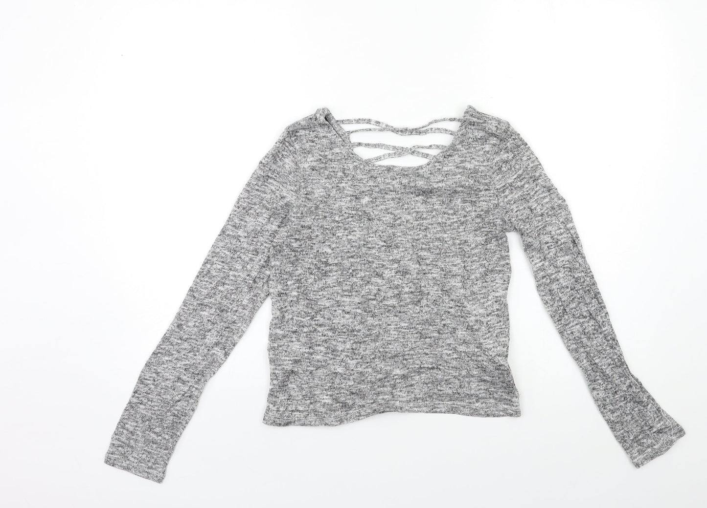 H&M Womens Grey  Knit Pullover Jumper Size M