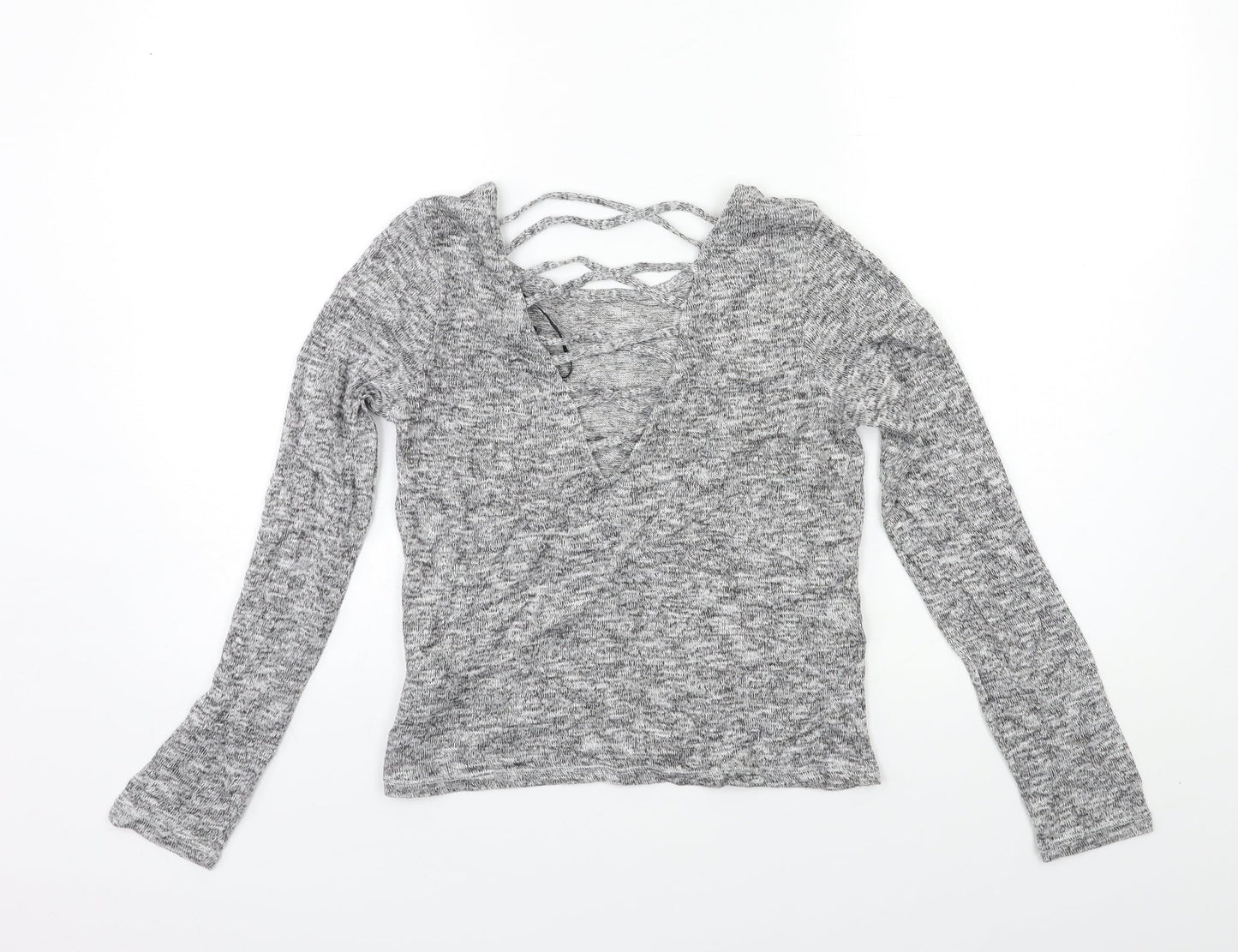 H&M Womens Grey  Knit Pullover Jumper Size M