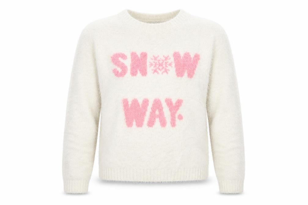 EVIE Girls White  Knit Pullover Jumper Size 11 Years