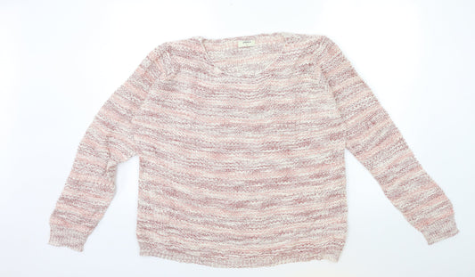 Papaya Womens Pink  Knit Pullover Jumper Size M