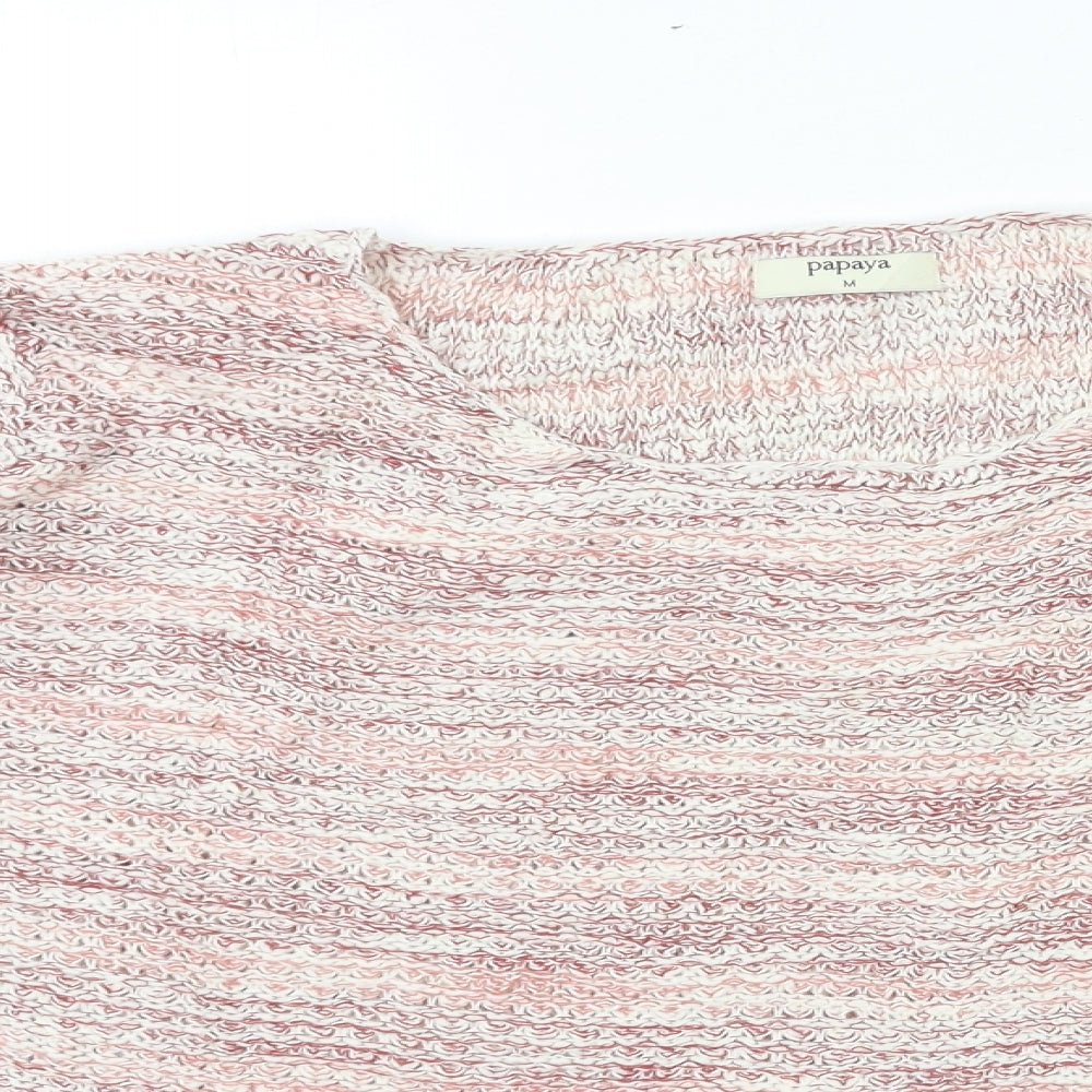 Papaya Womens Pink  Knit Pullover Jumper Size M