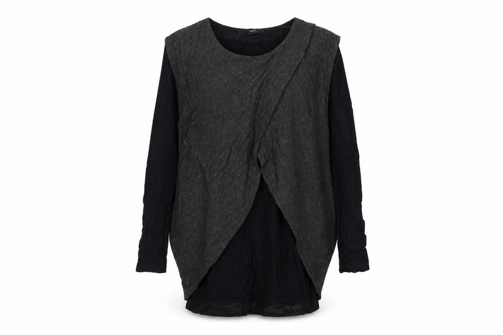 Klass Womens Grey  Knit Pullover Jumper Size S