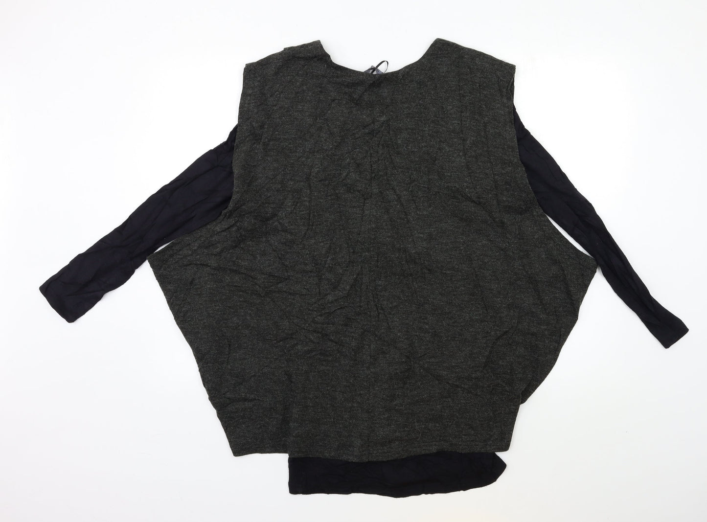 Klass Womens Grey  Knit Pullover Jumper Size S