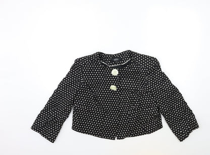 Marks & Spencer Womens Black Polka Dot  Jacket  Size 12