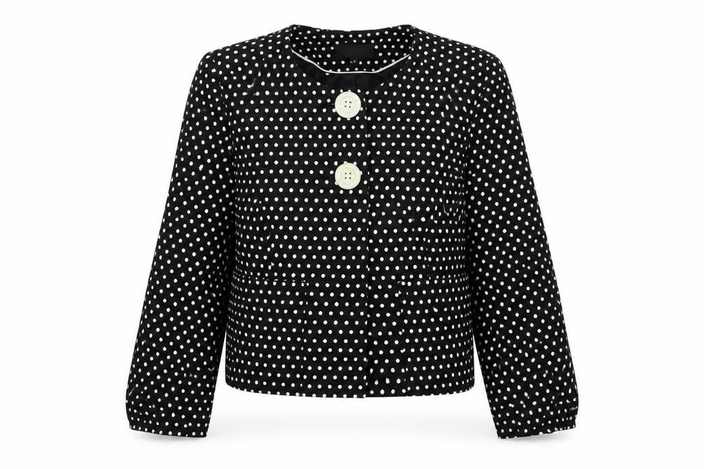 Marks and Spencer Womens Black Polka Dot  Jacket  Size 12