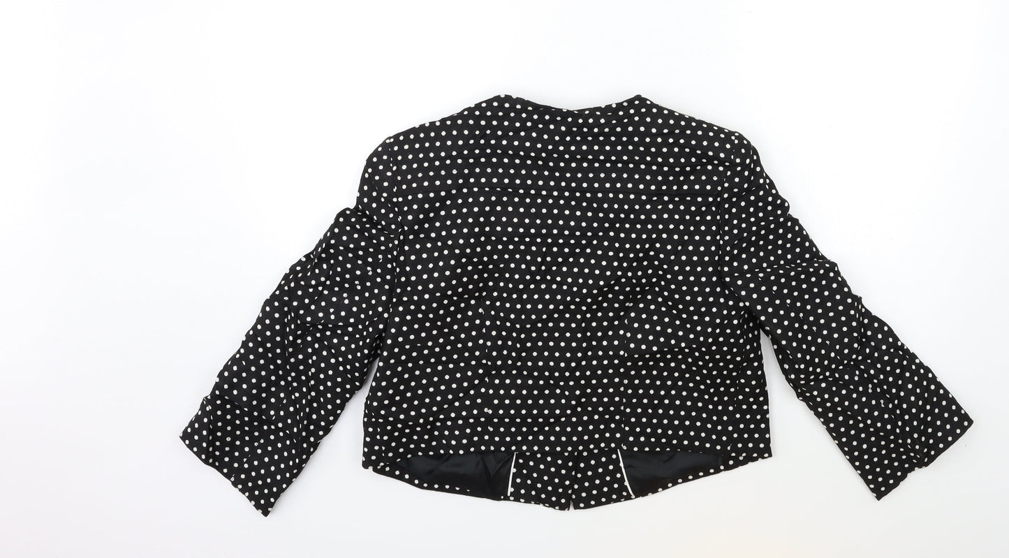 Marks and Spencer Womens Black Polka Dot  Jacket  Size 12