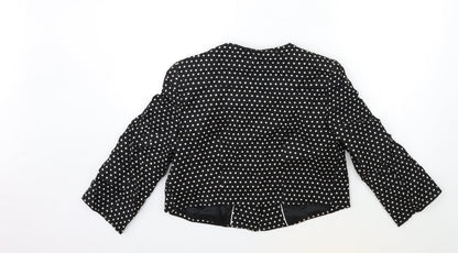 Marks & Spencer Womens Black Polka Dot  Jacket  Size 12