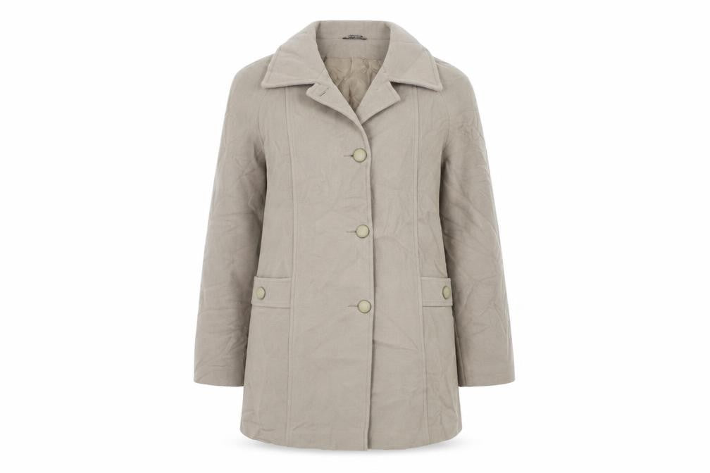 Preworn Womens Grey   Overcoat Coat Size 10