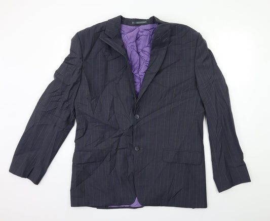 French Connection Mens Grey Striped  Jacket Suit Jacket Size 42