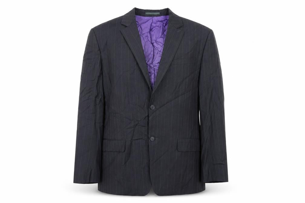 French Connection Mens Grey Striped  Jacket Suit Jacket Size 42