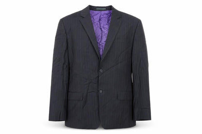 Front view of French Connection men’s grey striped jacket suit jacket, size 42