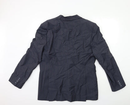 Back view of French Connection men’s grey striped jacket suit jacket, size 42