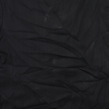 Preworn Mens Black Striped  Jacket Suit Size 44