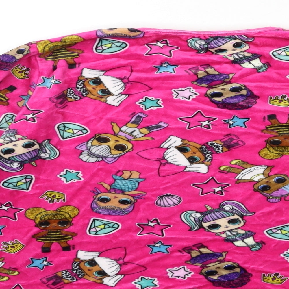Matalan Girls Pink Geometric  Top Pyjama Pants Size 10 Years