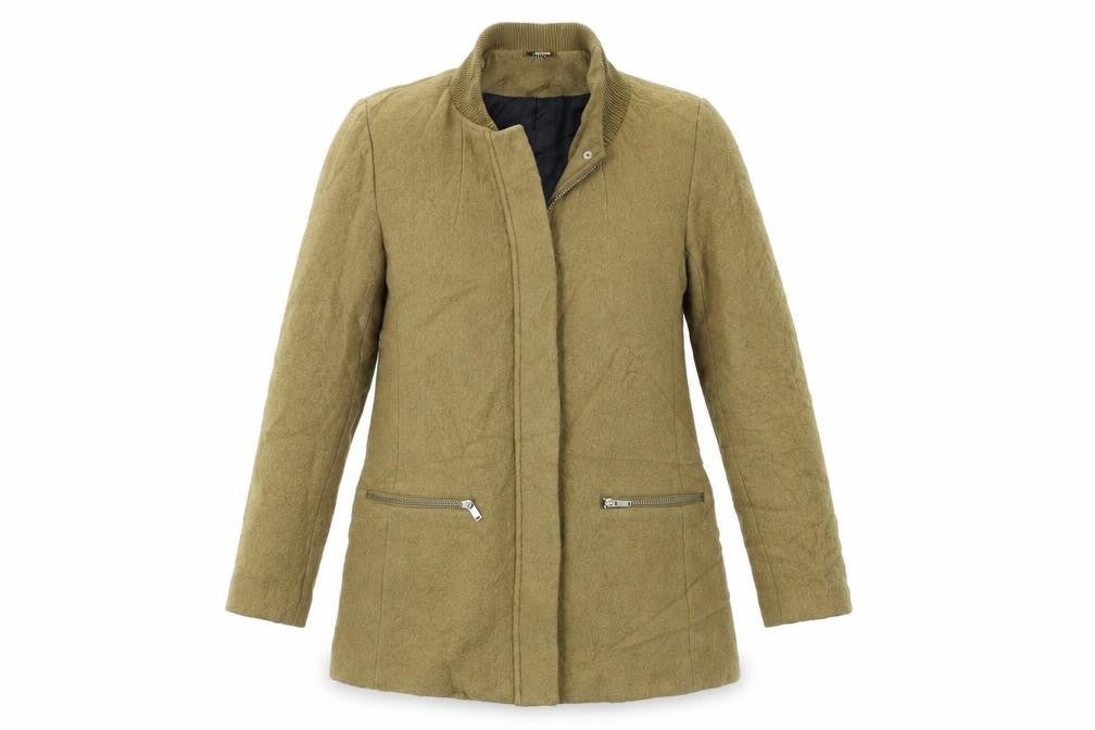 H&M Womens Beige   Overcoat Coat Size 12