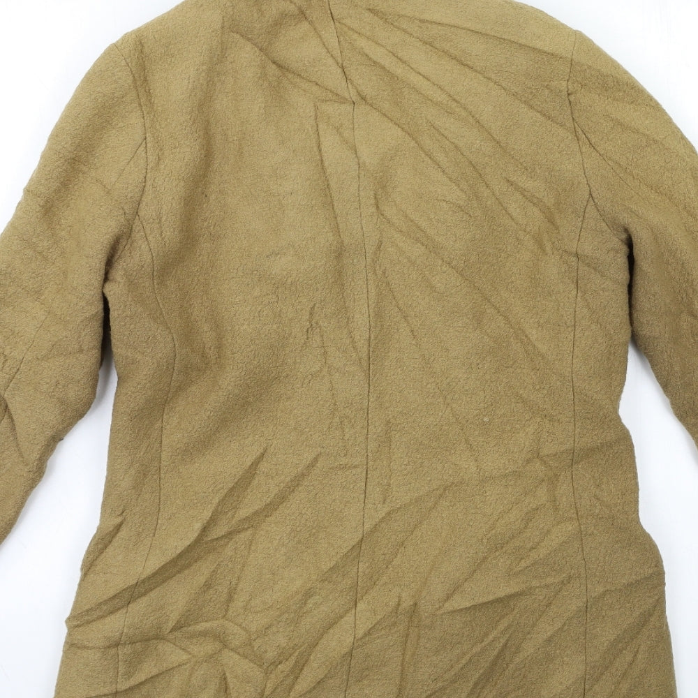 H&M Womens Beige   Overcoat Coat Size 12