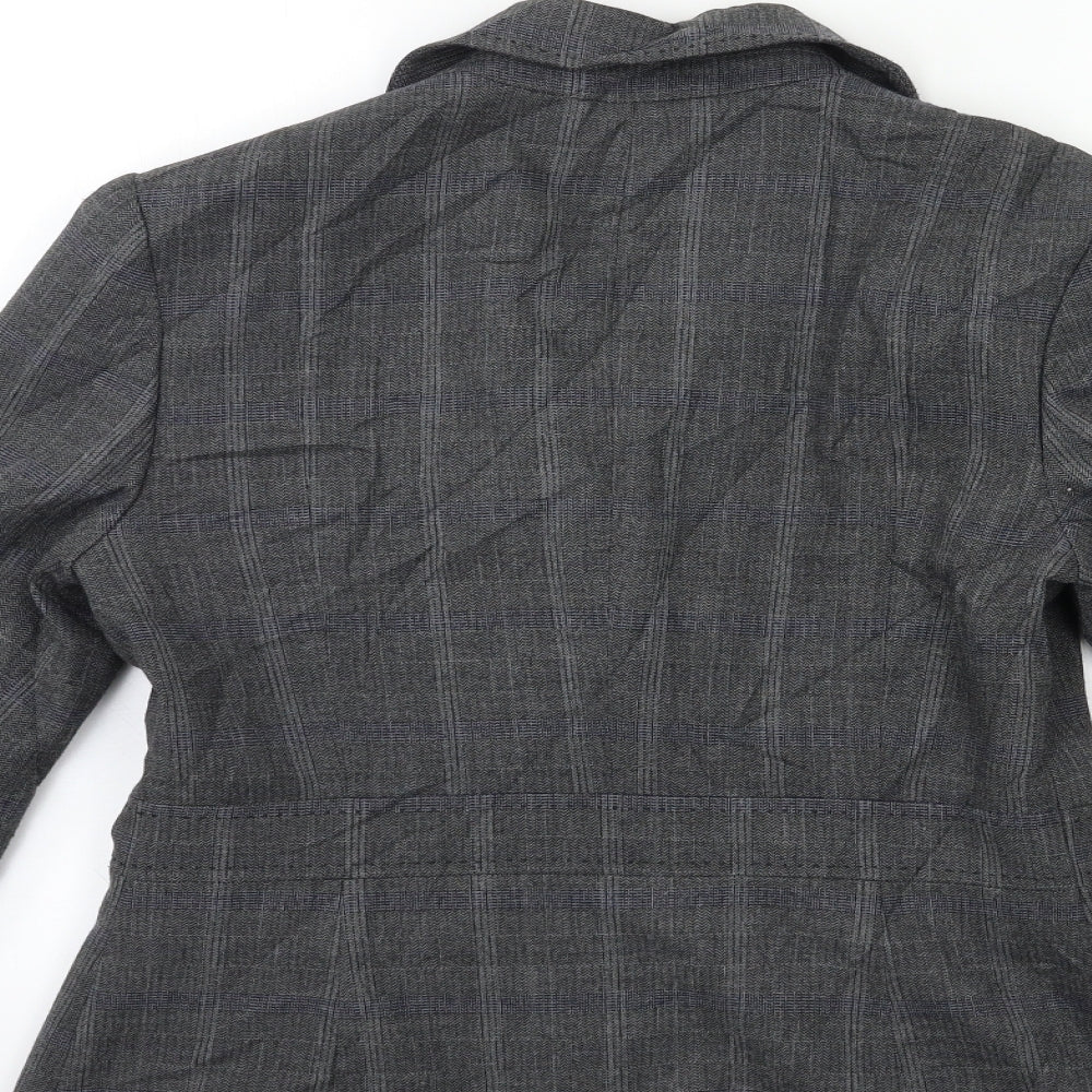 NEXT Womens Grey Striped  Jacket Blazer Size 12