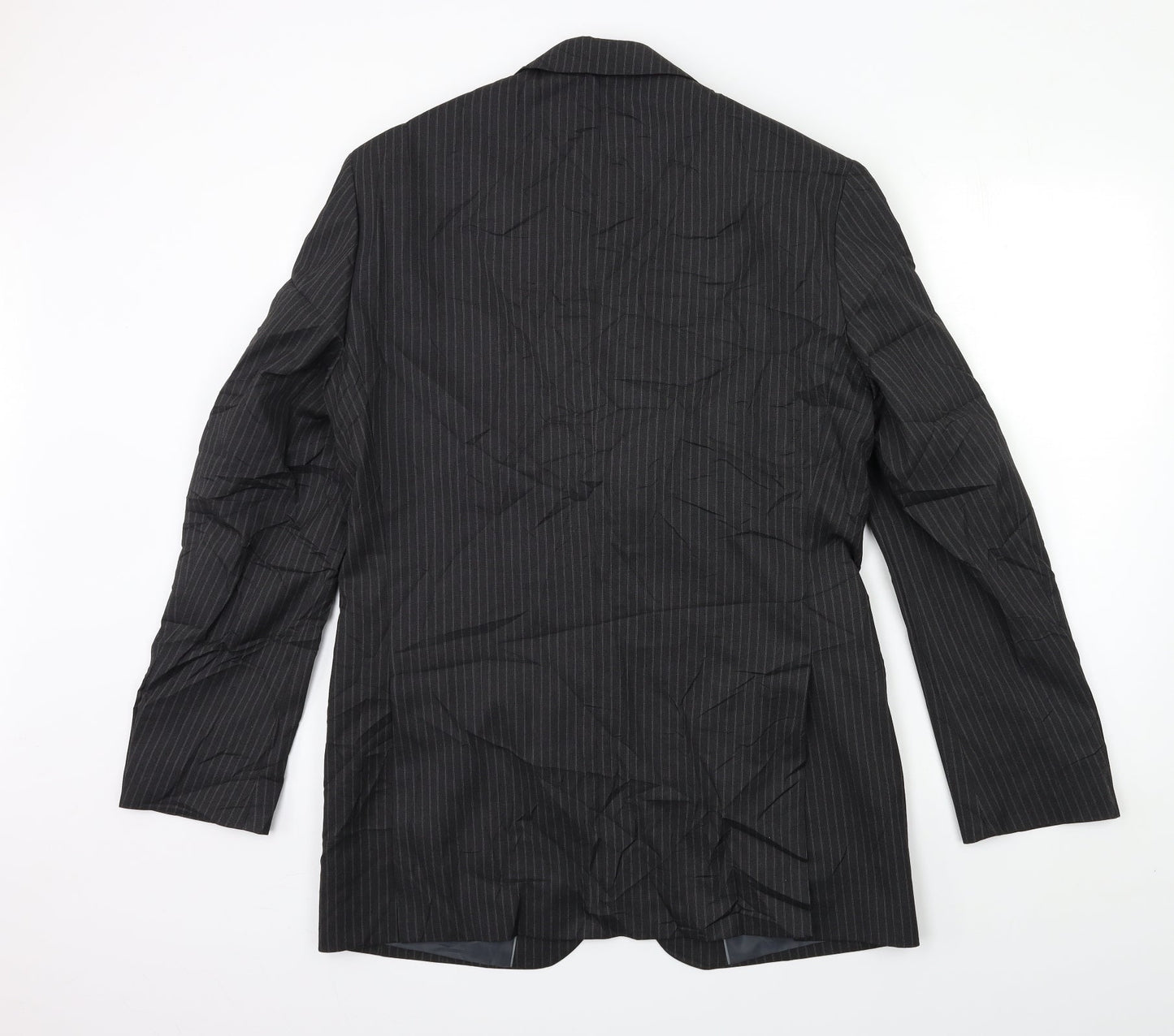 Marks and Spencer Mens Grey Striped  Jacket Suit Jacket Size 38