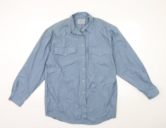 NICO Mens Blue    Button-Up Size M