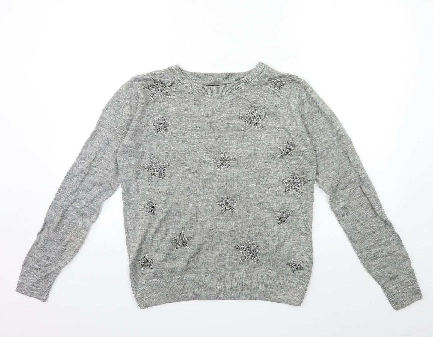 Marks and Spencer Womens Grey  Knit Pullover Jumper Size S