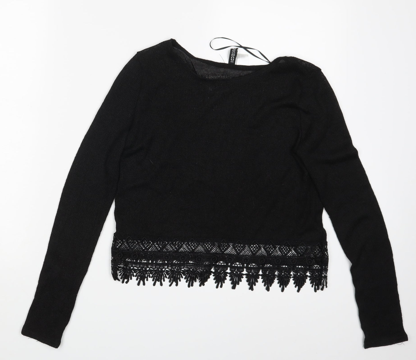 Divided Womens Black Floral  Basic T-Shirt Size XS