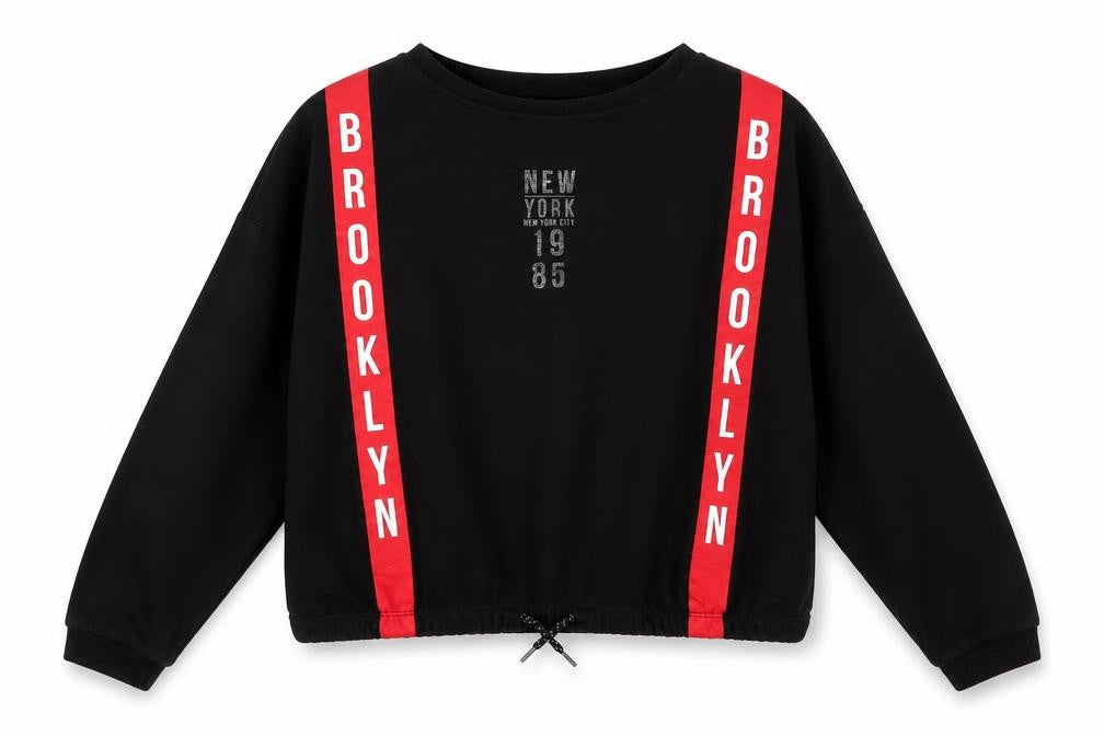 Primark Girls Black   Pullover Sweatshirt Size 14-15 Years  - Brooklyn